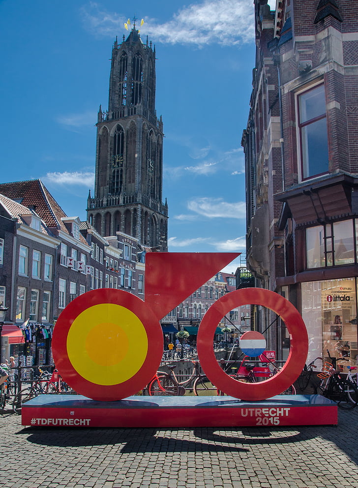 Utrecht, wyścig Tourde France, Holandia, centrum, Miasto, Urban, Miasto