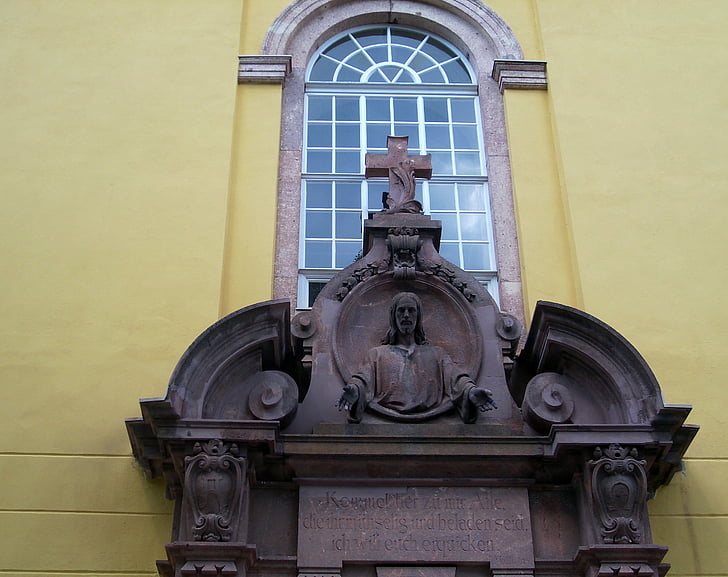 l'església, Arnsberg, escultura, convidant, religiosos, exterior, edifici