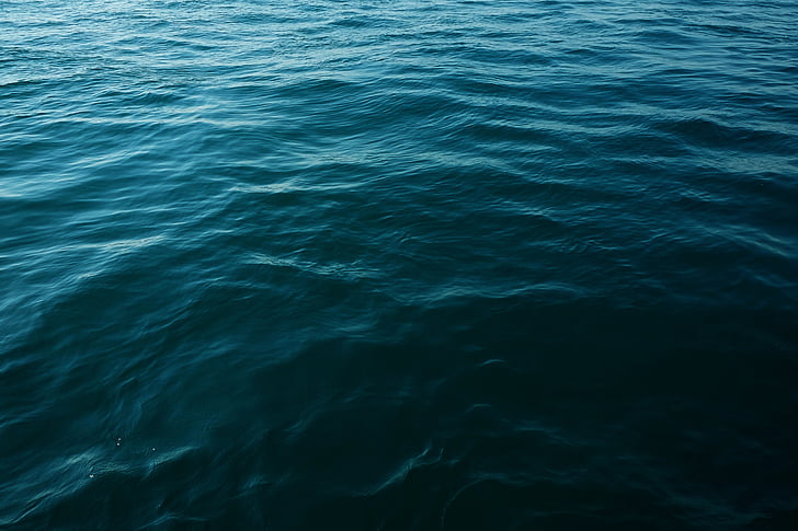 zila, jūra, daba, ūdens, okeāns, virsma, viļņojās