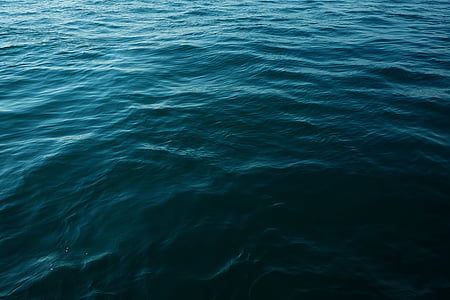 blue, sea, nature, water, ocean, surface, rippled