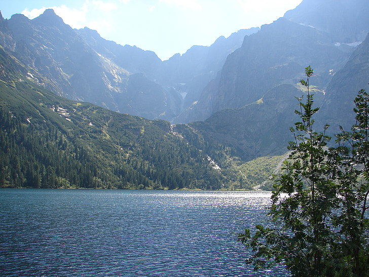 gorskih, gore, vrh, narave, Tatra, Poljska, jezero