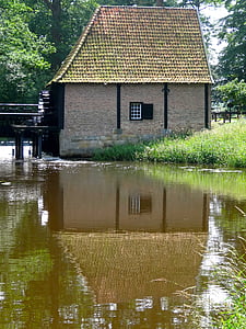 noordmolen, deldeneresch, водяная мельница, Нидерланды, пруд, Крик, поток