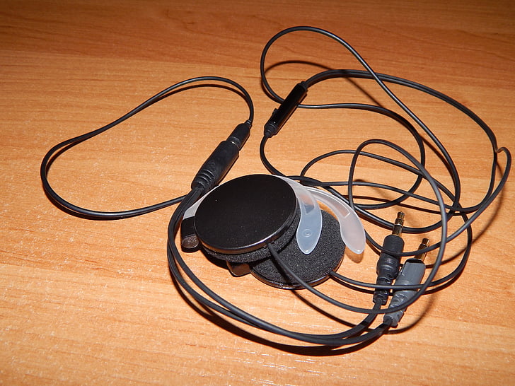 headphones, sound, sounds, cable, wood - material, computer cable, electronics industry