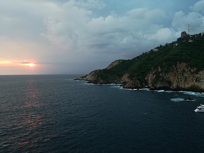 szurdok, Acapulco, Sky, felhők, kék, acapulquito, gyönyörű