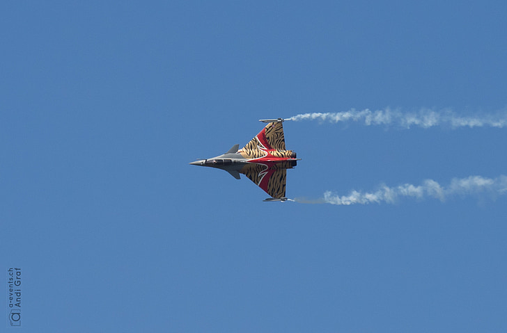 Fighter jet, flugshow, Rafale, Francja