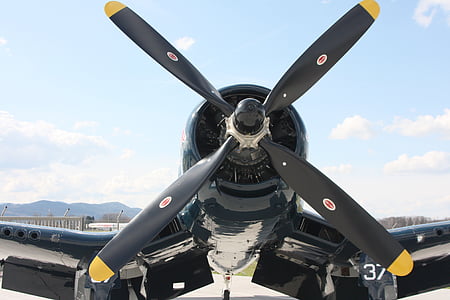 propeller, aircraft, aerobatics, engine, corsair