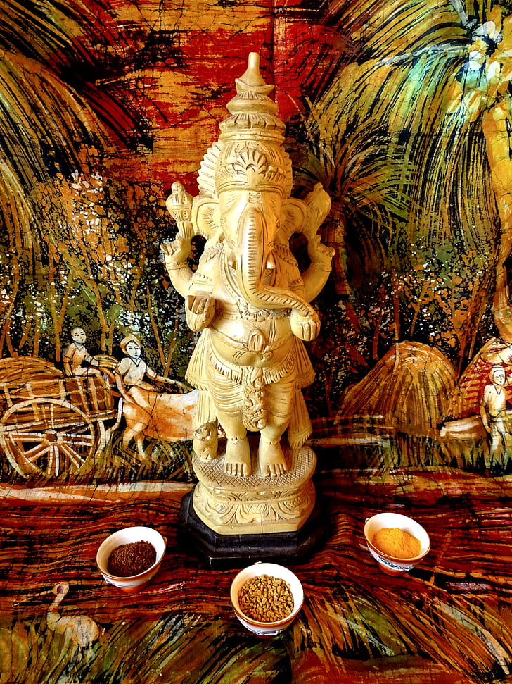 ganesh, 印度, 上帝 elefant, 佛教