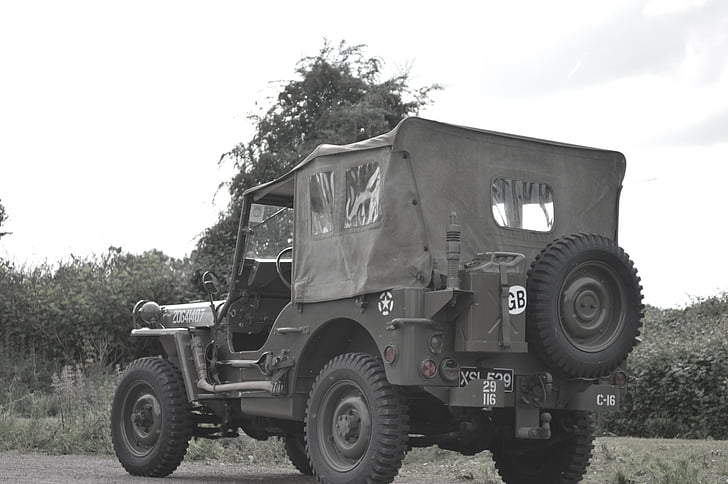 Jeep, camion, guerra, seconda guerra mondiale, Normandia, militare, battaglia
