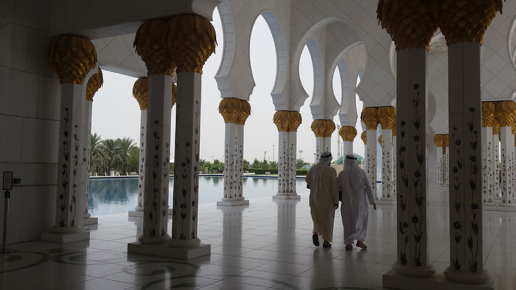 biela mešita, Abú Zabí, Emiráty, cestovný ruch