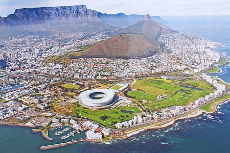 helicopter, ride, flight, exciting, adventure, city view, table mountain