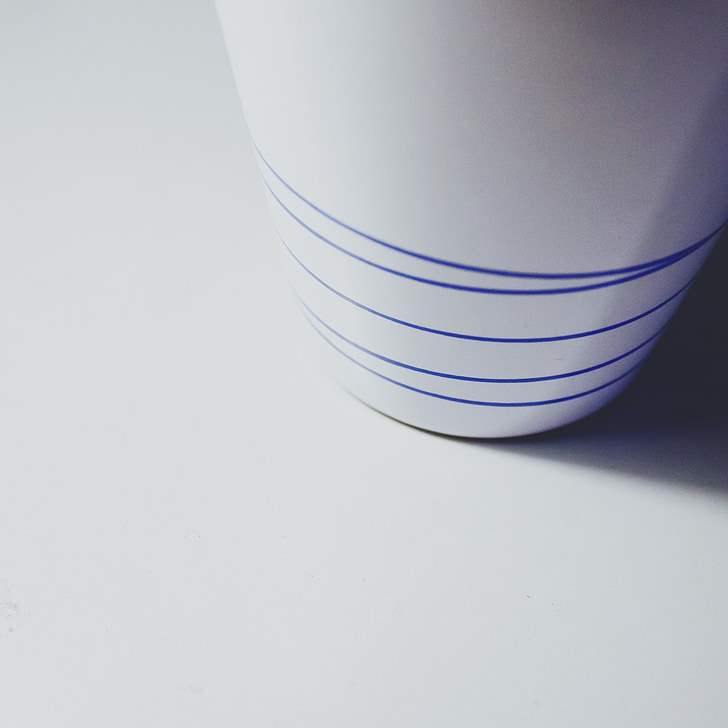 cup, ikea, minimalist, white, blue, still life, line
