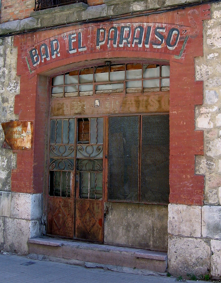 bar, leave, lapsed, run down, old house, spain