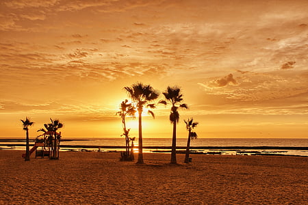 Chipiona, Cadiz, Andalusia, Spania, jaimepf, solnedgang, sjøen