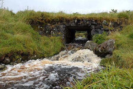 ireland, stone bridge, water, nature