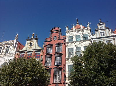 Gdansk, kamienica, arhitektura, staro mestno jedro, staro mestno jedro