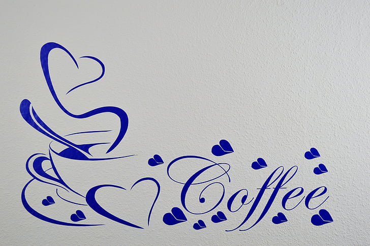 imatge de fons, cafè, blau