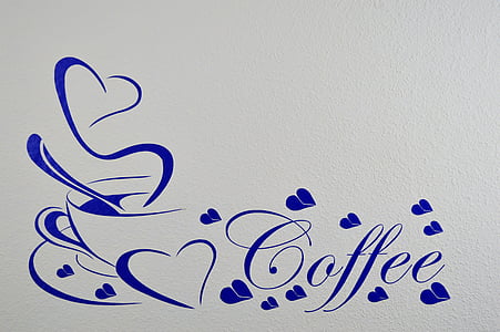 фоново изображение, кафе, синьо