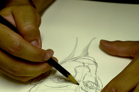 tegning, skisse, kunst, design, illustrasjon, blyant