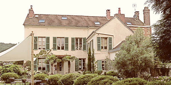 Hôtel, Honfleur, Normandie, France, nostalgie, Vintage, Retro