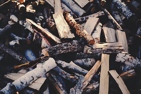 pembakaran kayu bakar, kayu, kayu bakar, Scrap, Kolam, tumpukan, kayu - bahan