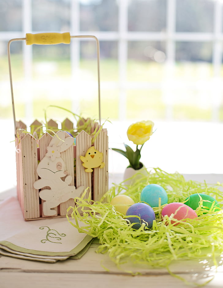 oeufs de Pâques, coloré, pastels, Pâques, vacances, printemps, célébration