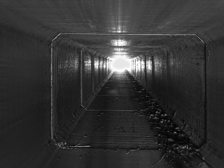 túnel, llum, llum al final del túnel, transferència, mort, símbol, passar