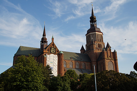 kerk, Duitsland, Stralsund, Christendom, gebouw