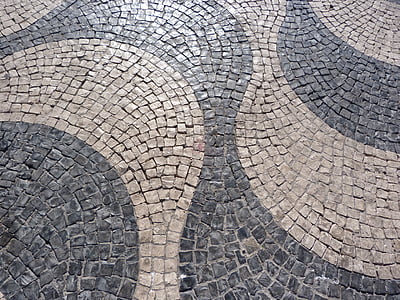 pavimento, textura, cidade, mosaico