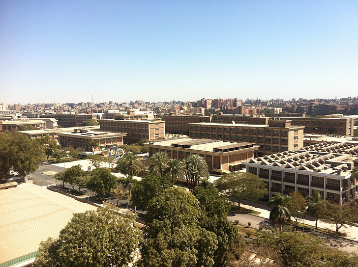 Univerzita, Egypt, College, akademické, Arabské, budova