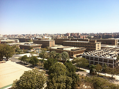 Universidade, Egito, faculdade, académica, árabes, edifício