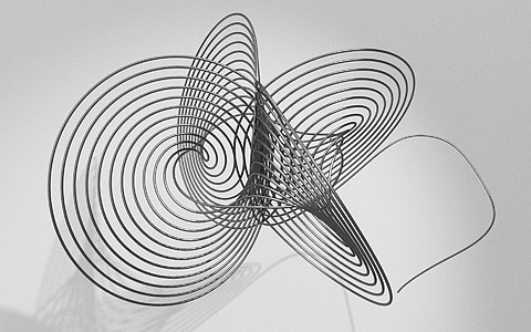 wire, mathematics, black, grey, fractal, 3d, rendering