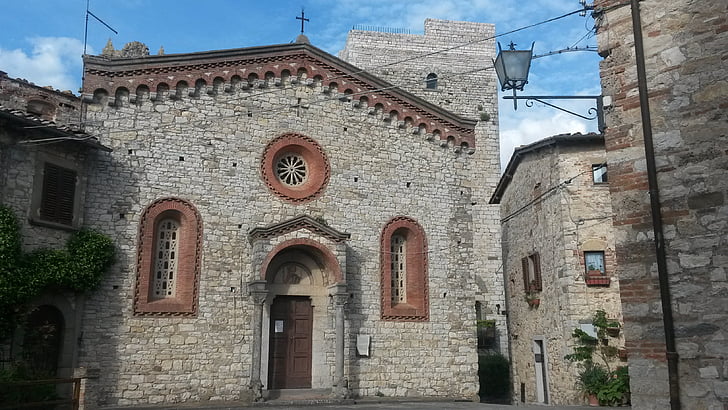 Église, Vertine, Chianti, Italie, histoire, architecture, l’Europe