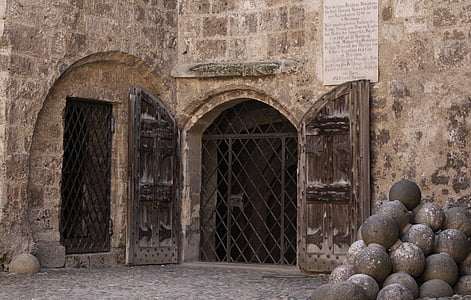 Gates, Burg kanonnenkugel, historisk set, arkitektur, gamle, historie