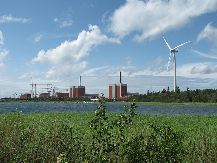 kerncentrale, windenergie, hernieuwbare energie, windenergie, nucleaire energie, milieu, Finland