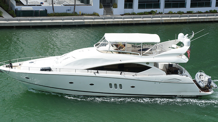 Miami beach, schnelles Boot, Yacht