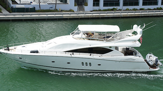 Miami beach, bateau rapide, Yacht