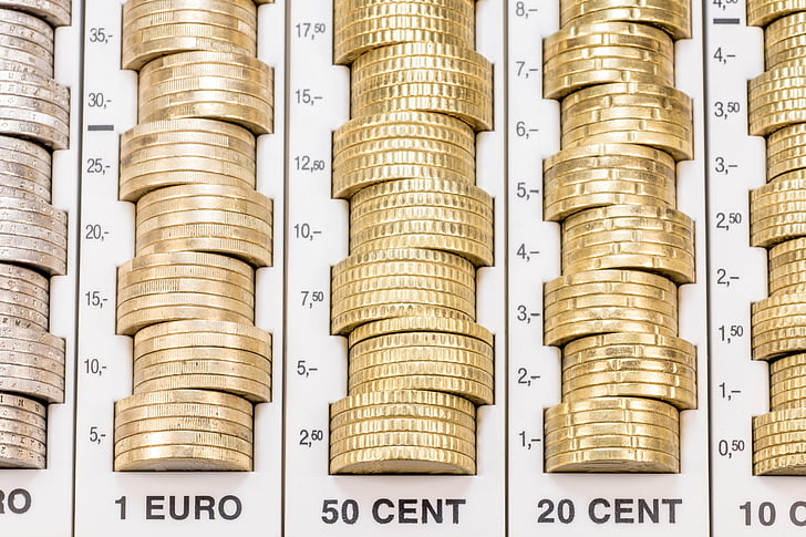 Geld, Münzen, Euro, Währung, specie, Metall, Kleingeld