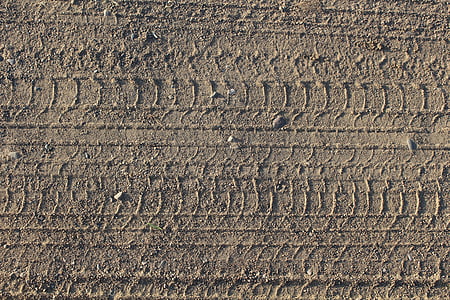 gravel, road, tire, track, dirt, rural, print