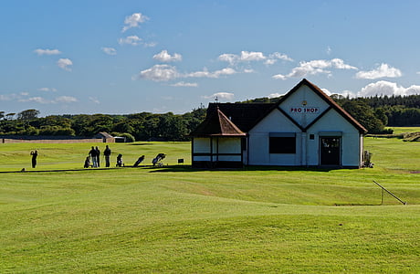 поле для гольфу, Pro-shop, гольф, гравці в гольф, краєвид, пейзажі, сонячний день