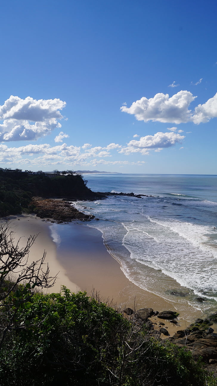 Sunshine coast, Queensland Australië, surf strand, zee, strand, natuur, kustlijn