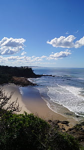 阳光海岸, 昆士兰澳大利亚, 冲浪海滩, 海, 海滩, 自然, 海岸线