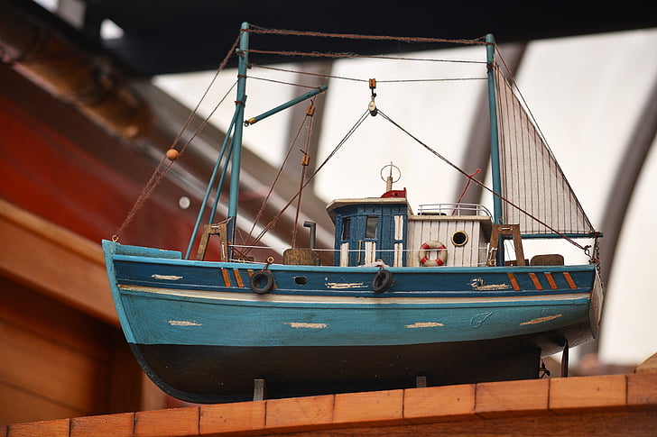 model, loďou, drevo, model lode, Výstava, Marine, presnosť