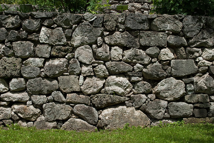 stone wall, wall, garden, nature, texture, natural stones, stone texture