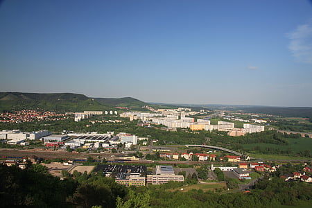 Jena, stad, landschap, Duitsland, uitzicht op de stad