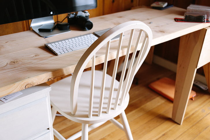 madeira, cadeira, mesa, escritório, negócios, criativa, madeira