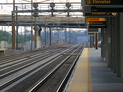 estrada de ferro, Trem, faixas, trilhos, transportes, Estação, viagens