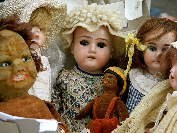 bambole, oggetto d'antiquariato, vintage, Giocattoli, retrò, bambini, bambini dell'annata