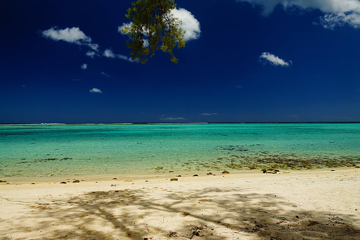 blå, sjøen, Indiahavet, Mauritius, stranden, Lazur, sandstranden