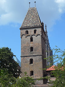 metzgerturm, Wieża, budynek, Ulm, niebo, stary, murarskie