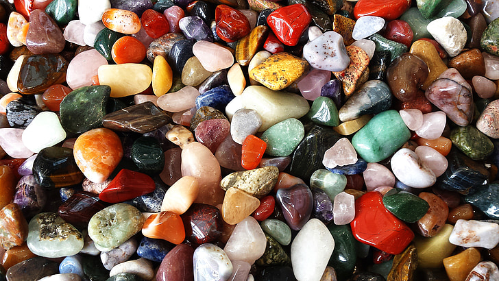piedras, colorido, Deco